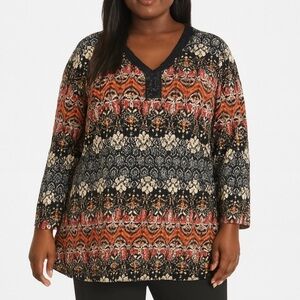 Catherines top 2x tunic oversized  fall plus office business casual workwear